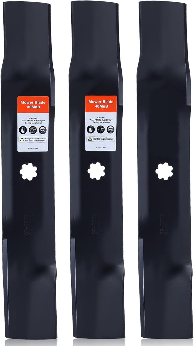 Hipa D140 High Lift Blades Replace for GY20852 GX21784,John Deere 48 inch Lawn Mower E140 E160 E150 E170 LA145 LA140 Tractor - Image 1